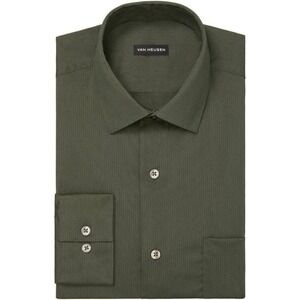 NWT Van Heusen Men's Classic Fit Long Sleeve Dress Shirt Green new SZ 16.5